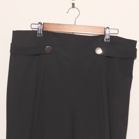 Worthington Black Crop Wide Leg Pants Size 14 High Waist - Picture 3 of 8